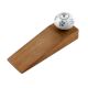 Grey Floral Crackle Ceramic Wooden Door Stopper